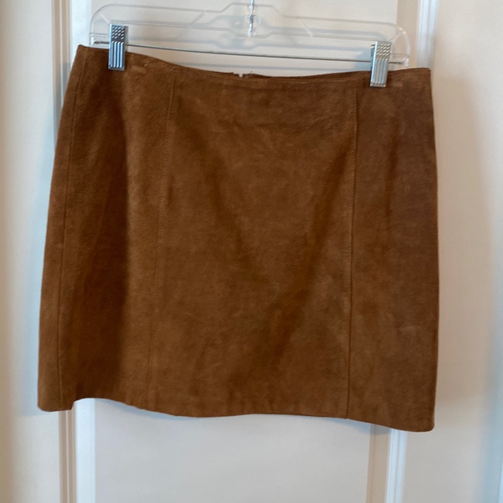 Suede skirt
